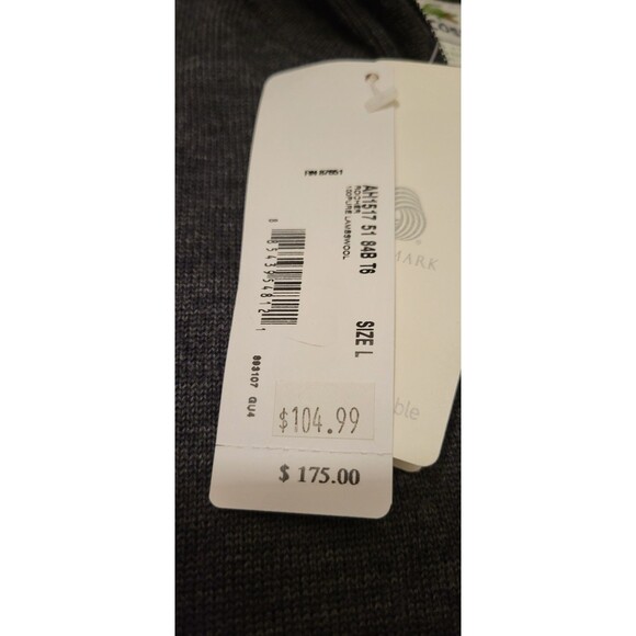 Lacoste Pure Wool Knit 1/4 Zip Pullover Sweater Gray Size Large Mens NWT - Picture 4 of 14